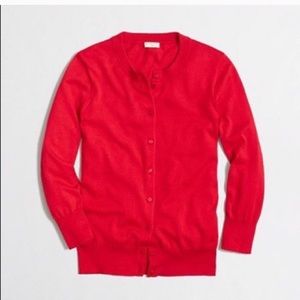 J. Crew Red Clare Cardigan